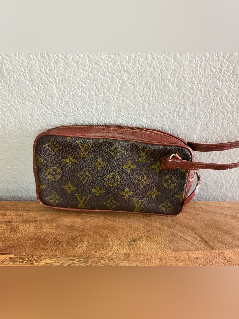 Louis Vuitton Monogram Canvas Toiletry Pouch in Brown and Gold